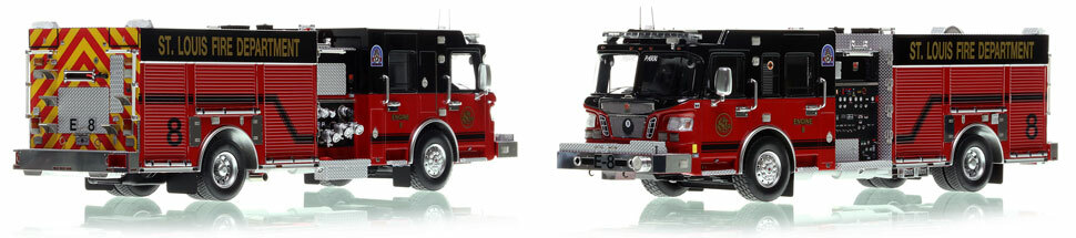 St. Louis Spartan/Smeal Engine 8 scale model is hand-crafted and intricately detailed.