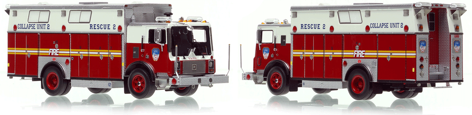 FDNY's 1991 Mack MC Collapse Rescue 2 is a museum grade 1:50 scale model