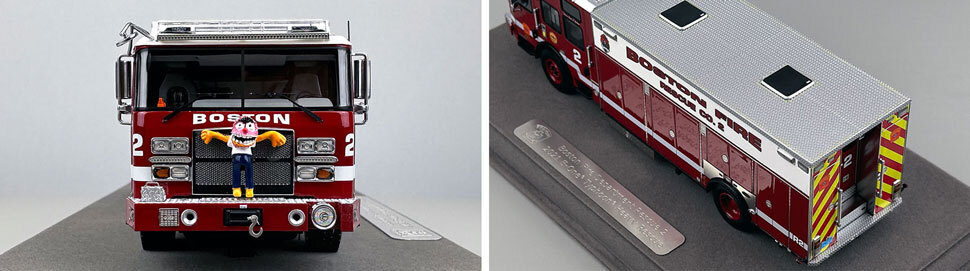 Closeup pics 1-2 of Boston Fire Department E-One Rescue 2 scale model