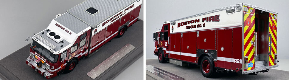Closeup pics 7-8 of Boston Fire Department E-One Rescue 2 scale model