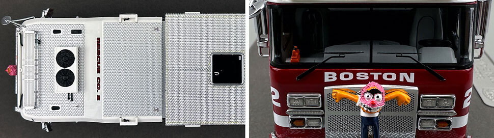 Closeup pics 13-14 of Boston Fire Department E-One Rescue 2 scale model