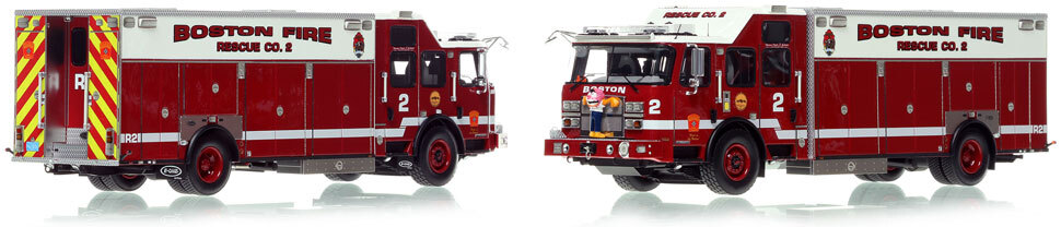 Take home Boston Fire Department E-One Typhoon Rescue 2 scale model!