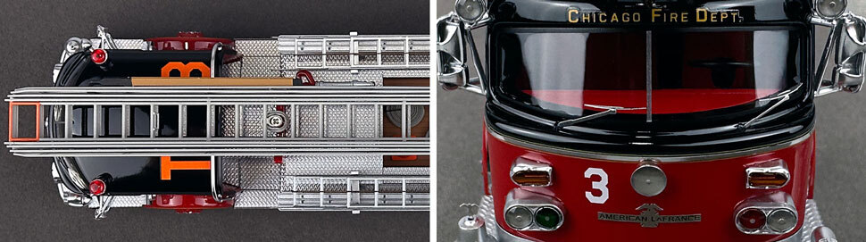 Closeup pics 13-14 of Chicago Fire Department ALF Truck 3 scale model