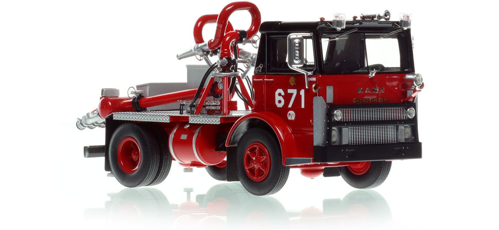 1:50 scale Chicago 1976 Mack MB Deluge Wagon 671