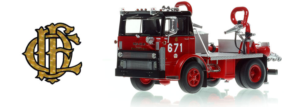 1:50 scale Chicago 1976 Mack MB Deluge Wagon 671