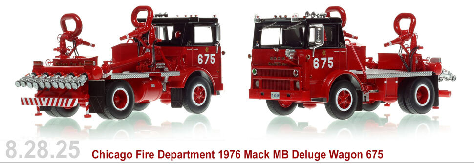 The first 1:50 scale Mack MB Deluge Wagon for Chicago Fire Department