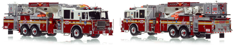 The first museum grade scale model of FDNY Seagrave Attacker Tower Ladder 120