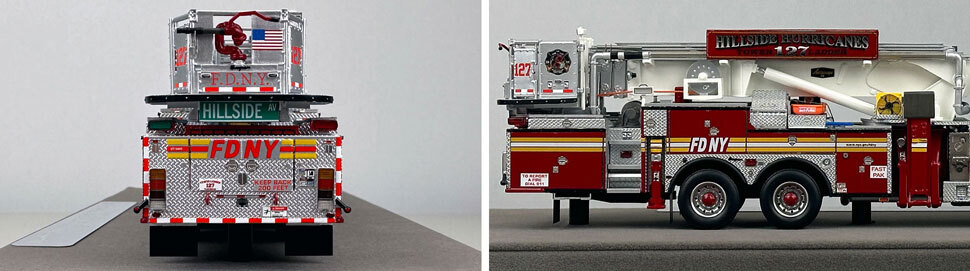 Closeup pictures 9-10 of the FDNY Ladder 127 scale model