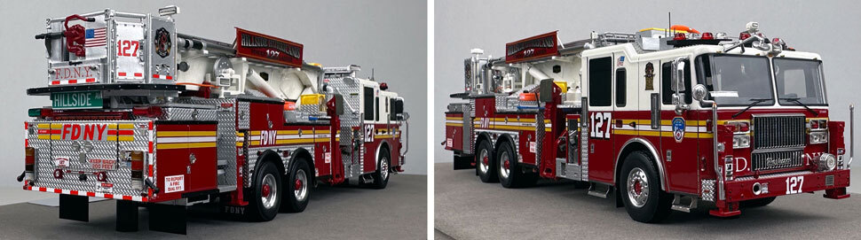 Closeup pictures 11-12 of the FDNY Ladder 127 scale model