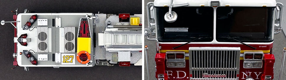 Closeup pictures 13-14 of the FDNY Ladder 127 scale model
