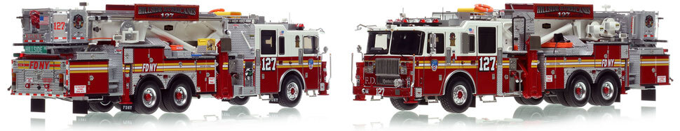 The first museum grade scale model of FDNY Seagrave Attacker Tower Ladder 127