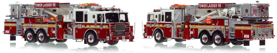 The first museum grade scale model of FDNY Seagrave Attacker Tower Ladder 155