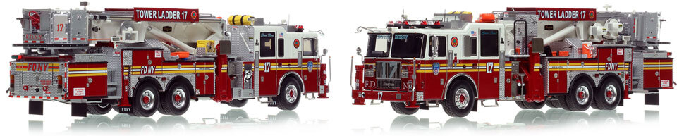 The first museum grade scale model of FDNY Seagrave Attacker Tower Ladder 17