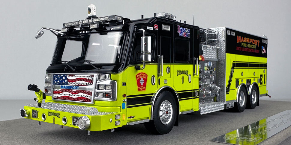 Massport Fire-Rescue 2019 Rosenbauer Commander Engine 1 in 1:50 scale