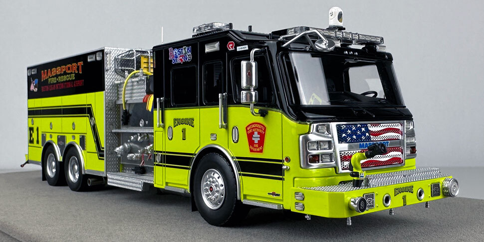 Massport Fire-Rescue 2019 Rosenbauer Commander Engine 1 in 1:50 scale