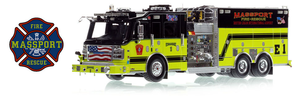 Massport Fire-Rescue 2019 Rosenbauer Commander Engine 1 in 1:50 scale