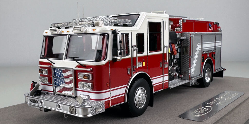2025 Limited Edition Pierce Dash Engine - White over Red in 1:50 scale