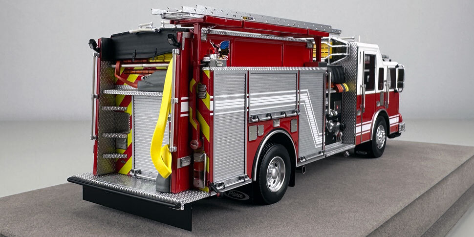 2025 Limited Edition Pierce Dash Engine - White over Red in 1:50 scale