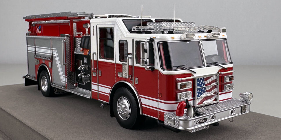 2025 Limited Edition Pierce Dash Engine - White over Red in 1:50 scale