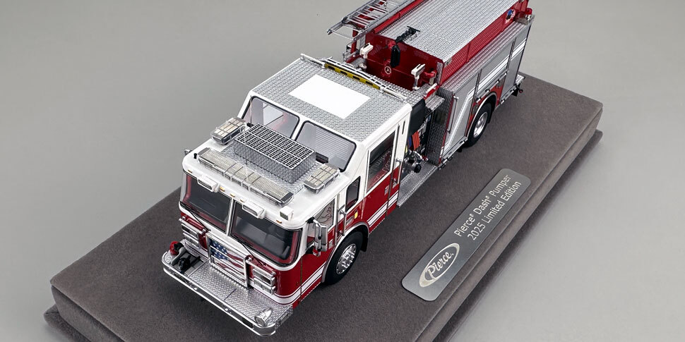 2025 Limited Edition Pierce Dash Engine - White over Red in 1:50 scale