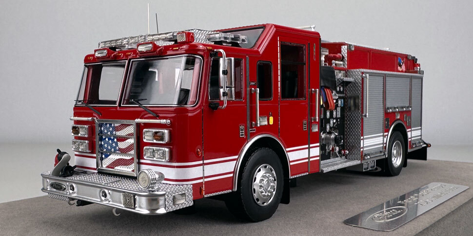 2025 Limited Edition Pierce Dash Engine - Red over Red in 1:50 scale