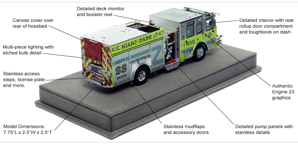 Features and Specs of Miami-Dade 2023 Pierce Enforcer Engine 23