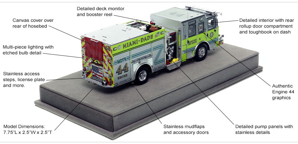 Features and Specs of Miami-Dade 2023 Pierce Enforcer Engine 44