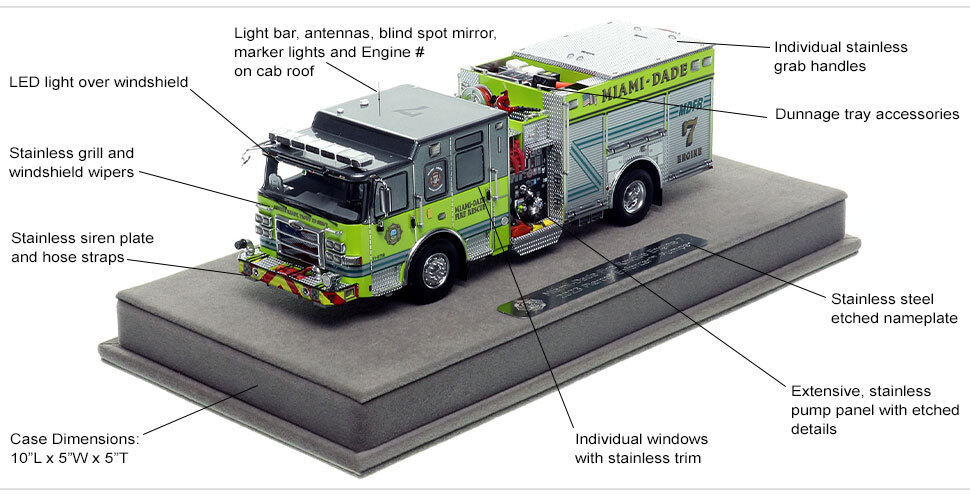 Specs and Features of Miami-Dade 2023 Pierce Enforcer Engine 7