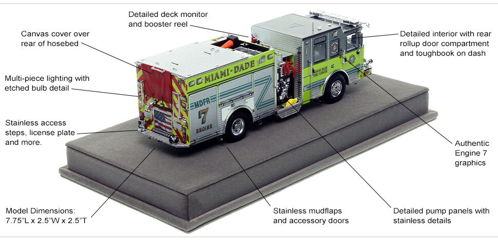 Features and Specs of Miami-Dade 2023 Pierce Enforcer Engine 7