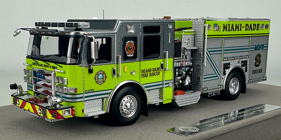 Miami-Dade 2023 Pierce Enforcer Engine 8 in 1:50 scale