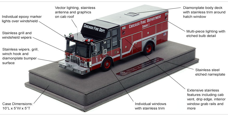 Features and Specs of Chicago 1996 HME/Saulsbury Squad 1