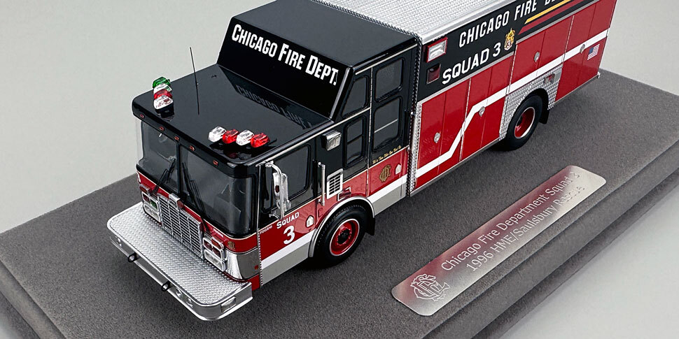 Chicago Fire TV Series 1996 HME/Saulsbury Squad 3 in 1:50 scale