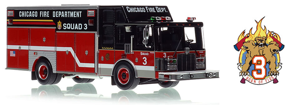 Chicago Fire TV Series 1996 HME/Saulsbury Squad 3 in 1:50 scale Chicago Fire TV Series 1996 HME/Saulsbury Squad 3 in 1:50 scale