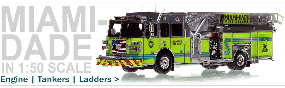 Shop 1:50 scale Miami-Dade fire apparatus replicas