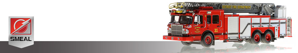 Shop scale models of Smeal fire apparatus