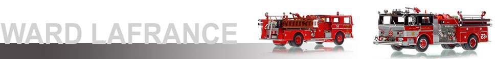 Museum grade 1:50 scale models of Ward LaFrance fire apparatus