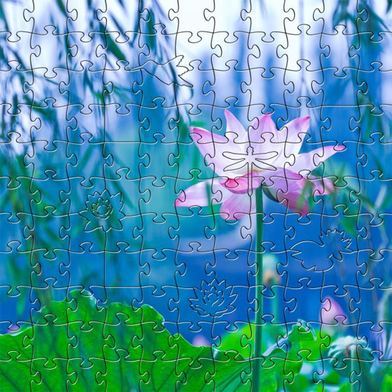 Waterlily 125 Piece Small Size Wooden Jigsaw Puzzle | Zen Puzzles