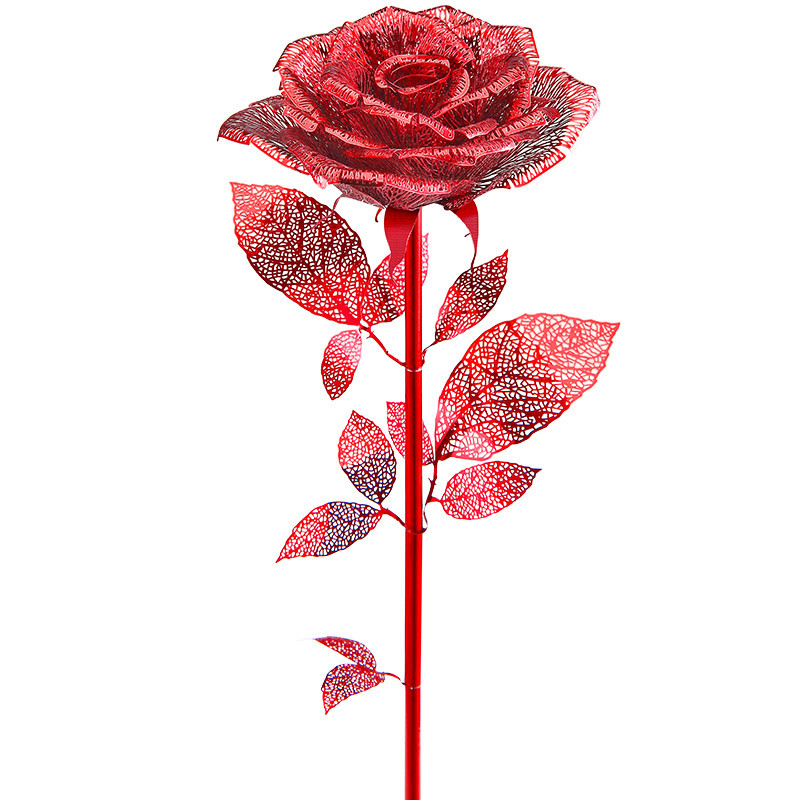 Red Rose Metal Model Kit Piececool Tri M Specialty Products