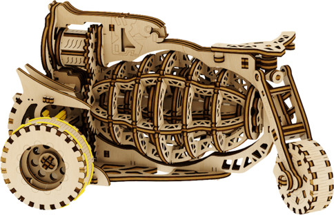 Kosmobike Starbike Mechanical Wooden Model Kit Mr Playwood