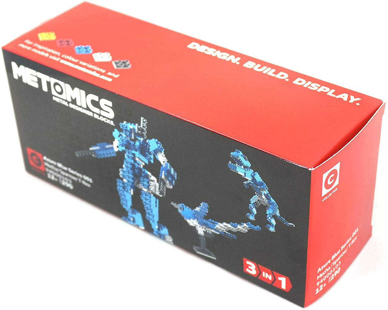 T-Rex, Mecha, Sparrow: 3 in 1 - Azure Blue - Metal Designer