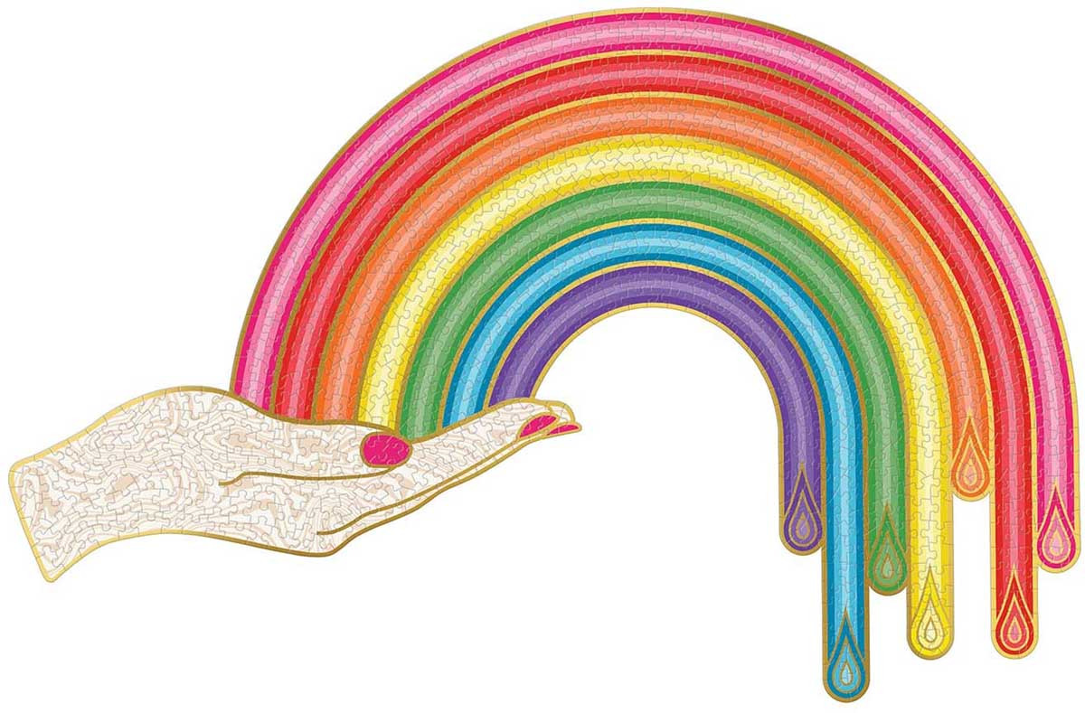 Rainbow Hand - Jonathan Adler - 750 Piece *Shaped* Jigsaw Puzzle