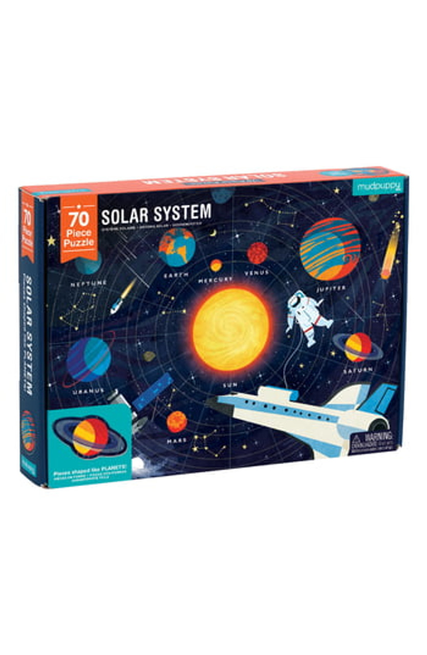 Solar System 70 Piece Double Sided *Planet Shaped Pieces* Jigsaw Puzzle