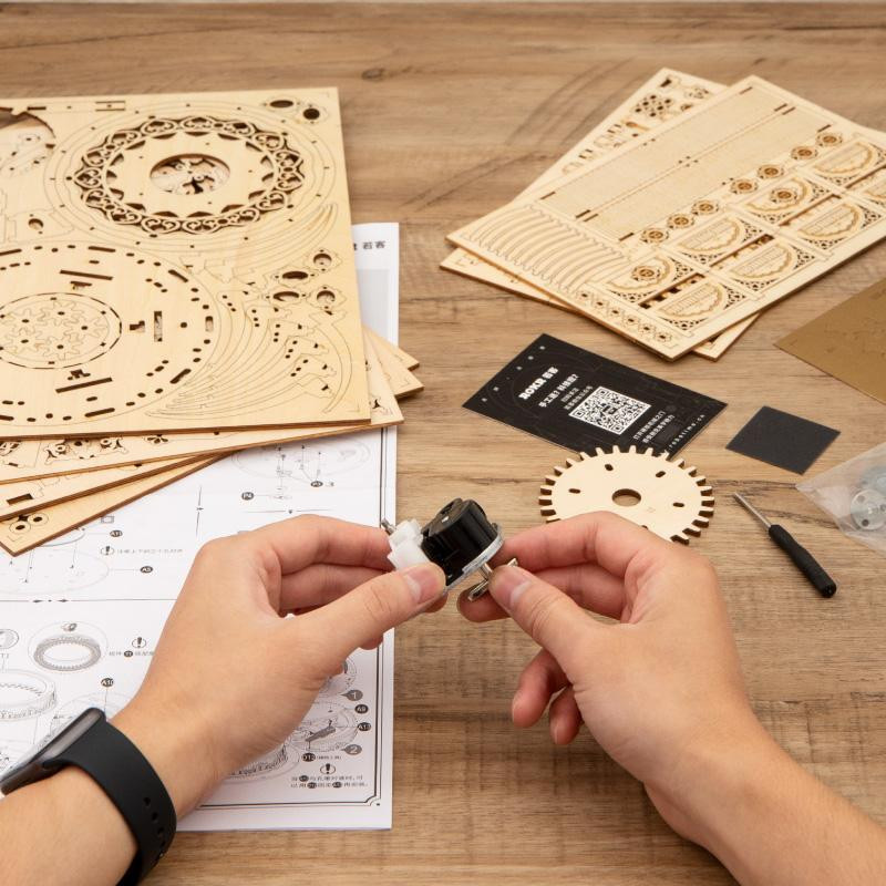 Airplane Control Tower Mechanical Wooden Music Box Kit | AMK41