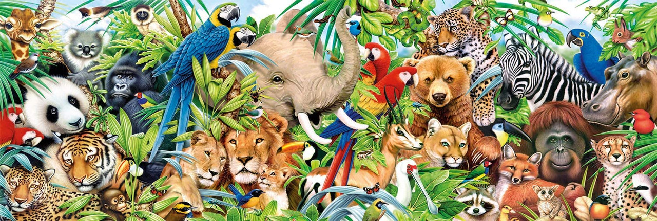 Wildlife Panoramic 1000 Piece Jigsaw Puzzle