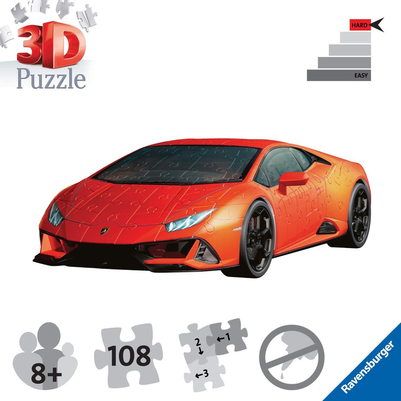 RAVENSBURGER Puzzle 3D 108 pièces Lamborghini Huracan Evo pas cher 