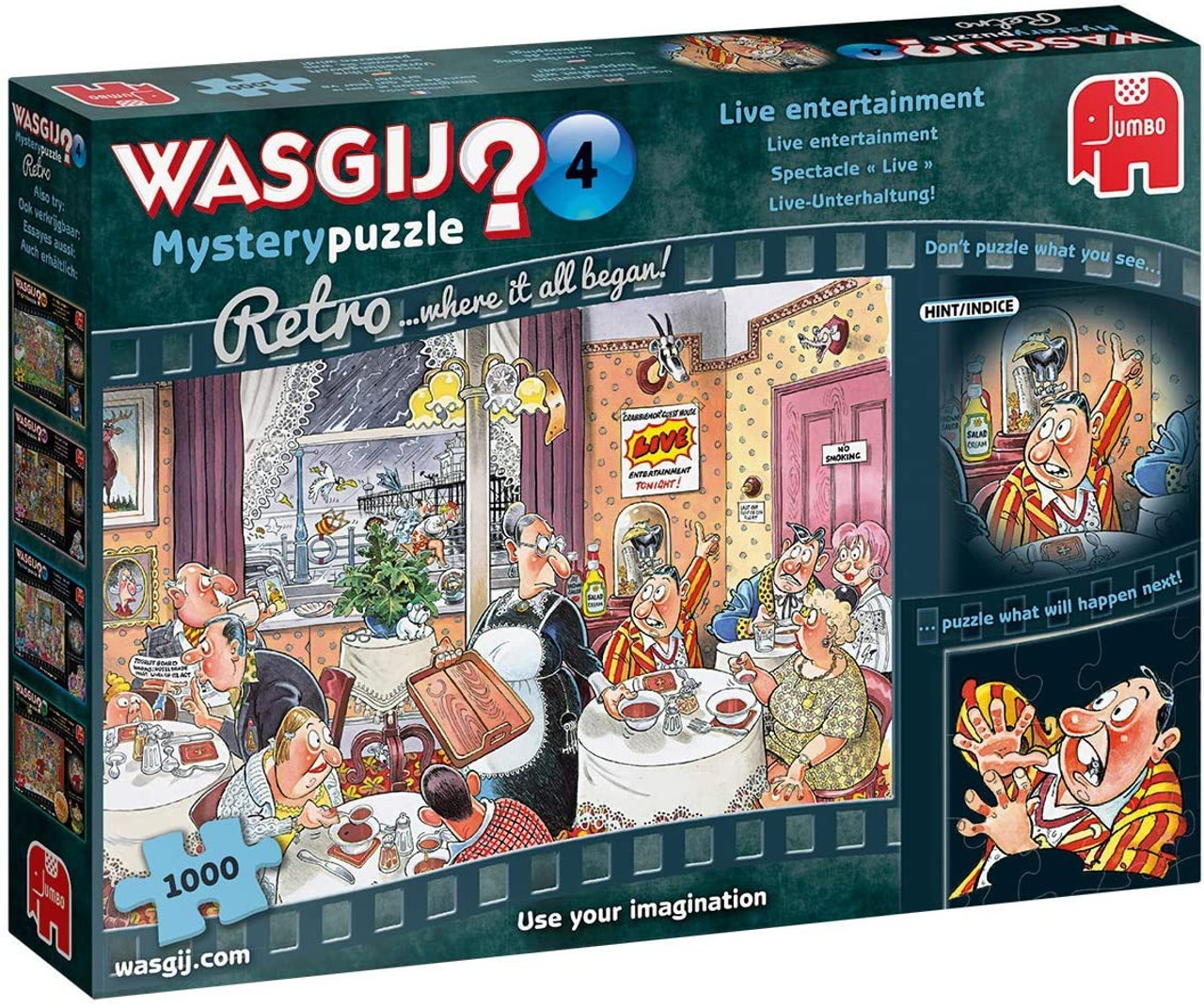 Onleesbaar Iedereen Festival Retro Live Entertainment" JVH *WASGIJ Mystery #4* 1000 Piece Jigsaw Puzzle  | Jumbo - Tri-M Specialty Products