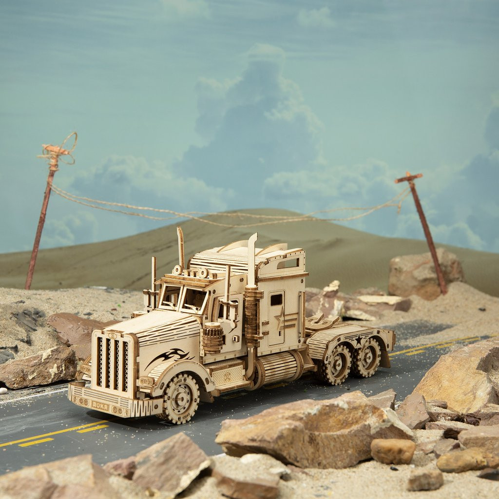 Heavy Truck Wooden Model Kit | Rokr - Tri-M Specialty Products