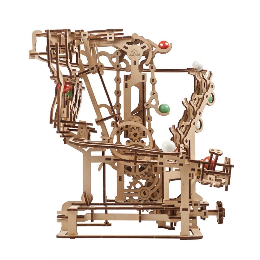 "Chain Hoist Marble Run" *Modular* Mechanical Wooden Model Kit UGears