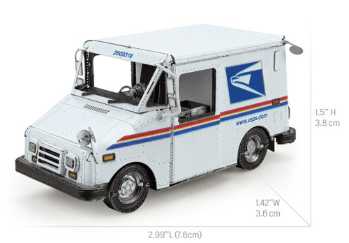 "USPS LLV Mail Truck" Metal Model Kit | MMS468 | Metal Earth