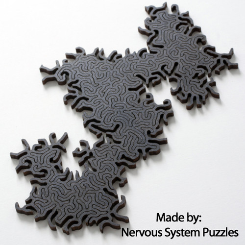 "Maze Infinity Wooden Black" 63 Pieces | Nervous System